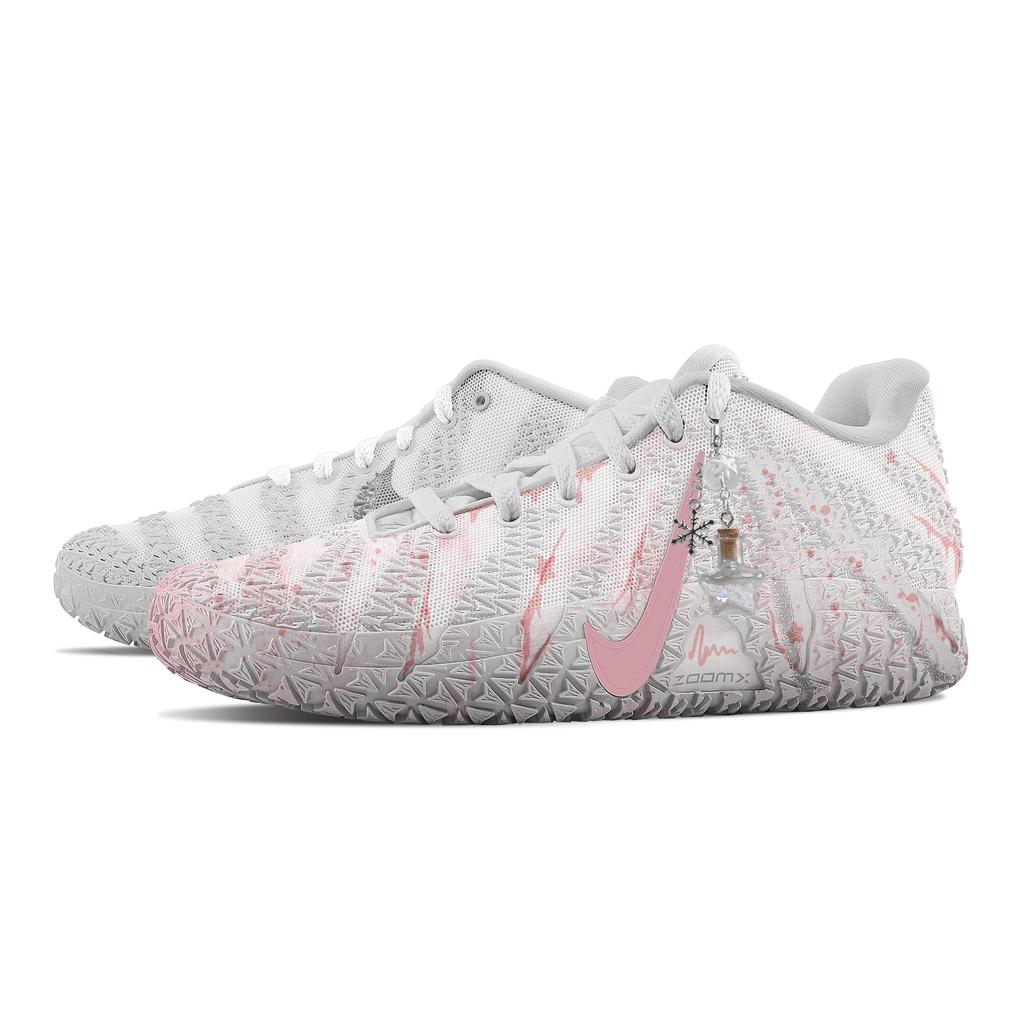 Nike Ja Morant 3 Pink Star Rafting Abrasion Resistant Low Top Basketball Shoes Unisex White Pink HF2794-100(Team773-)
