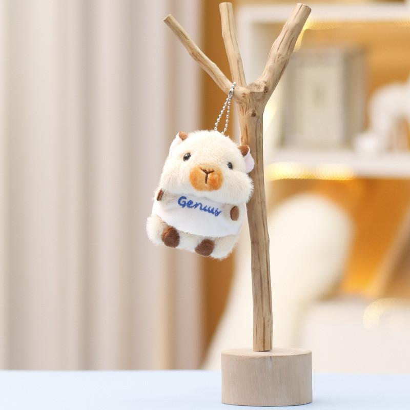 

Cavia Porcellus Bee Plush Keychain Stuffed Animal Toy Bag Accessory Pendant бежевый