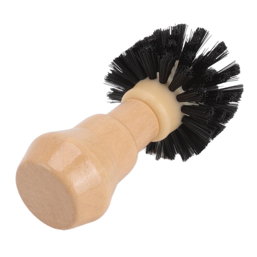 Portafilter Cleaning Brush Professional Portable Coffee Tamper Cleaning Brush with Wooden Handle for Kitchen Tool