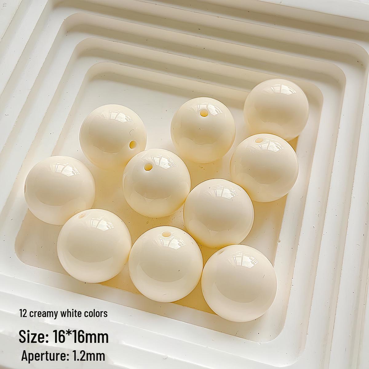 

Цветные 16 мм круглые смоляные бусины - Прямое отверстие DIY браслет, ожерелье, телефонная цепочка Материал