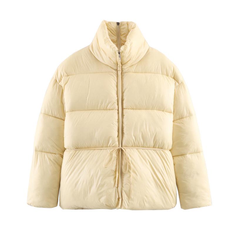 2025 Winter European Style Stand Collar Cotton Jacket XS