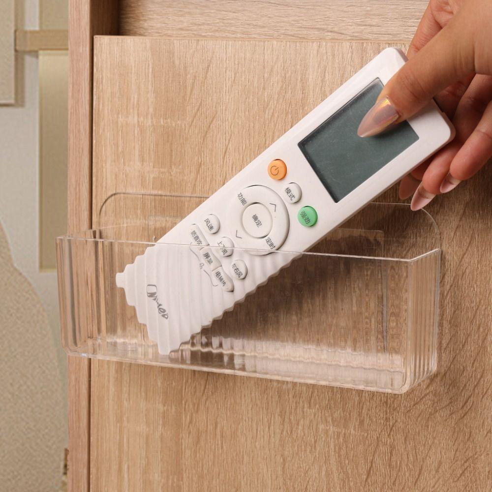 Fashion Wall-mounted Cosmetic Storage Box Transparent Acrylic Bathroom Shelves Grid Mirror Cabinet Storage Rack