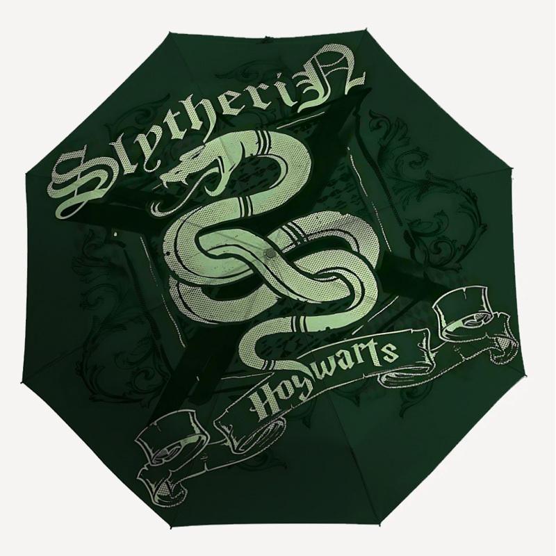1PC Warner Slytherin Hogwarts Umbrella-8-Rib Reinforced, Automatic Open, Lightweight & Durable-A45