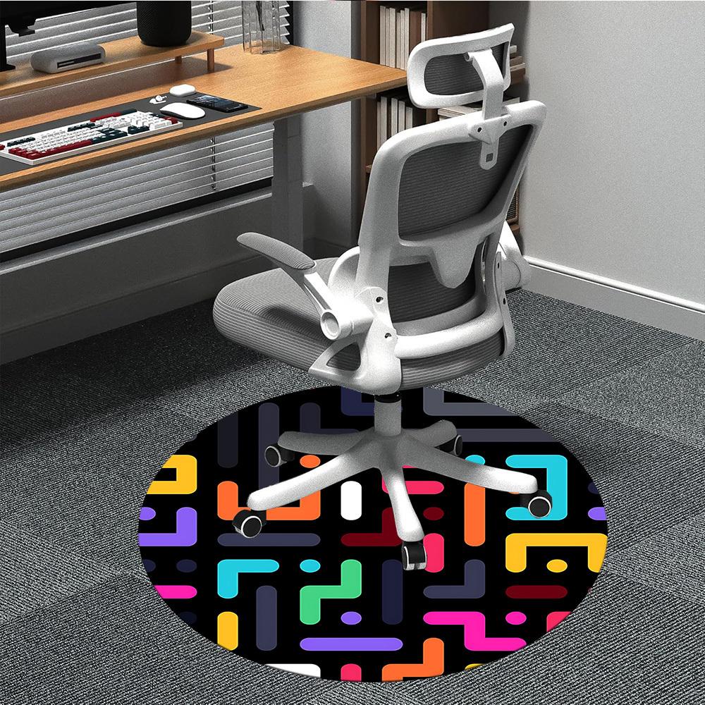 

1pc Colorful Maze Chair Carpet for Office, Perfect for Office, Holiday Party Decoration Choice yy260314094 80cm by 80cm