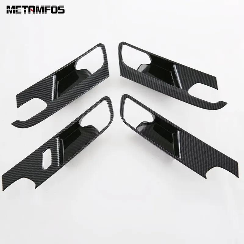 For Mazda CX-50 CX50  2024 2025 2026 Carbon Fiber ide Door Handle Bowl Panel Cover Trim Sticker Interior Accessories