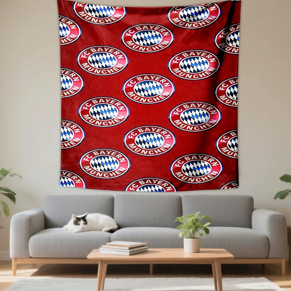 "FC Bayern Munich Logo Pattern Patterned - Patterned tapestry for bedroom and living room home decor sofas"
