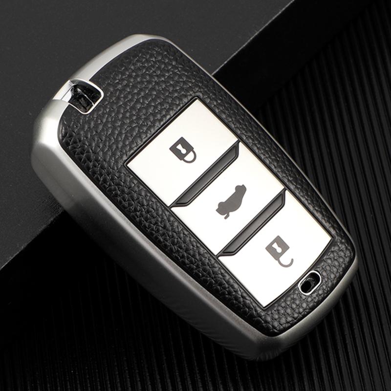 Leather TPU Car Smart Key Cover Bag Case Shell Protector Keychain for Changan Eado CS35 Raeton CS15 V3 V5 V7 Accessories