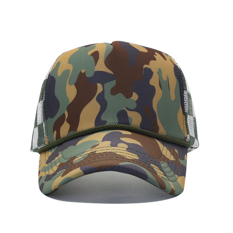 High Quality Truck Baseball Cap Plaid Printing American Truck Mesh Cap Breathable Sunscreen Shade Cap