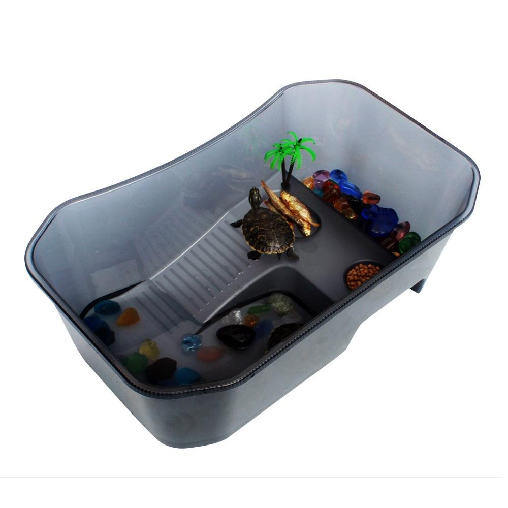 Practical-Open Turtle Tank With Terrace Water Turtle Box Brazilian Tortoise Tortoise Basin