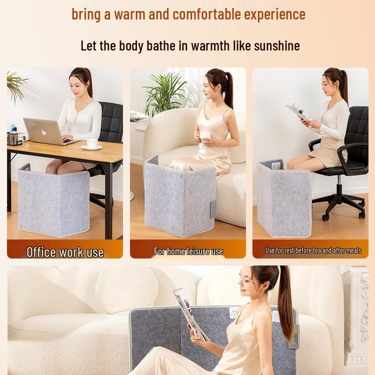Gemütliche Büro-Schreibtisch-Heizmatte mit Zeitschaltuhr für Füße, Beine & Knie