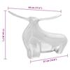 Bull Sculpture Silver 37 x 44 x 17 cm Aluminum