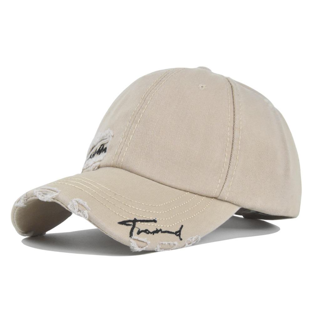 Washed Cotton Baseball Cap Wide Brim Embroidery Hat Versatile Trend Hat Unisex