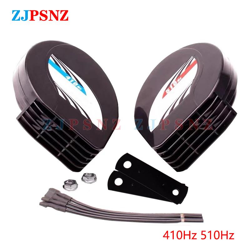 12V Car Compact Horn Compact Horn Waterproof Auto Horns Super Loud Dual - Tone Electric Snail Horn Kits For Any 12V Vehicles