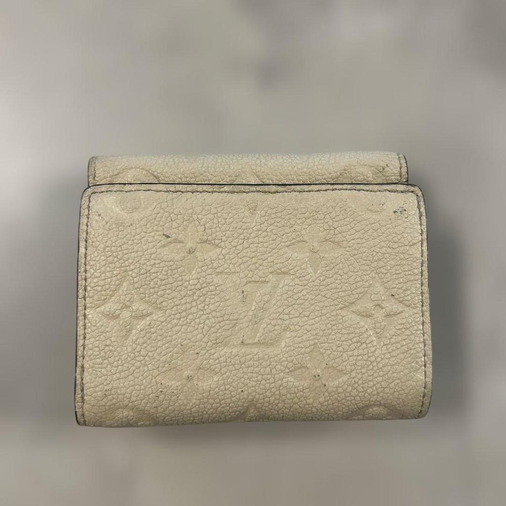 Used Louis Vuitton Monogram Empreinte Metis Compact Wallet White