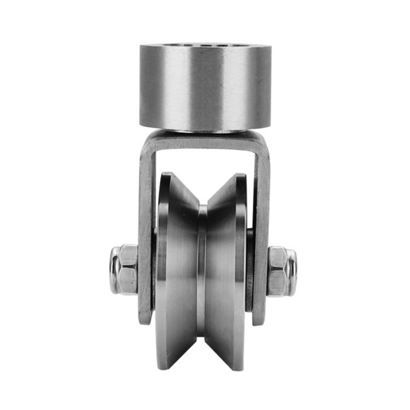 V/H Type Swivel Pulley 304 Steel Tractions Wheel Pulley Block Quiet Pulley Roller Tractions Wheel Slidings Gate Roller