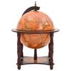 Support à vin bar forme globe Marron Bois d eucalyptus massif