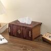 Simulation Book Tissue Box Vintage Tissue Case Aesthetic Wooden Napkin Boxes Elegant Luxury Napkin Dispensers Table Decoration