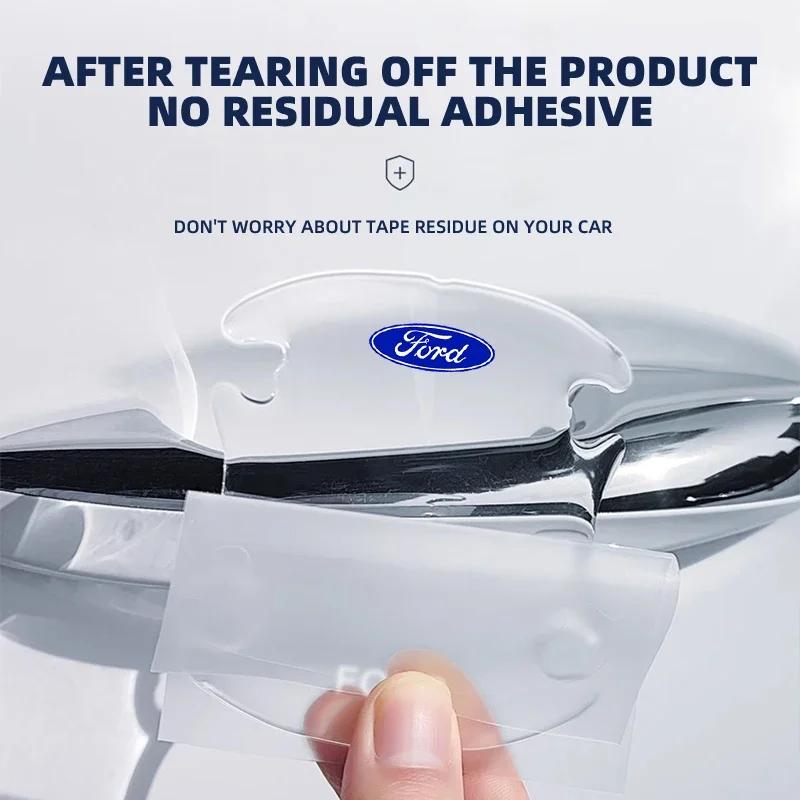 Focus Hot For Ford New Car Door Bowl Handle Scratch Protector Invisible Stickers Protection Strip For Ford Focus 2 3 Mondeo Kuga