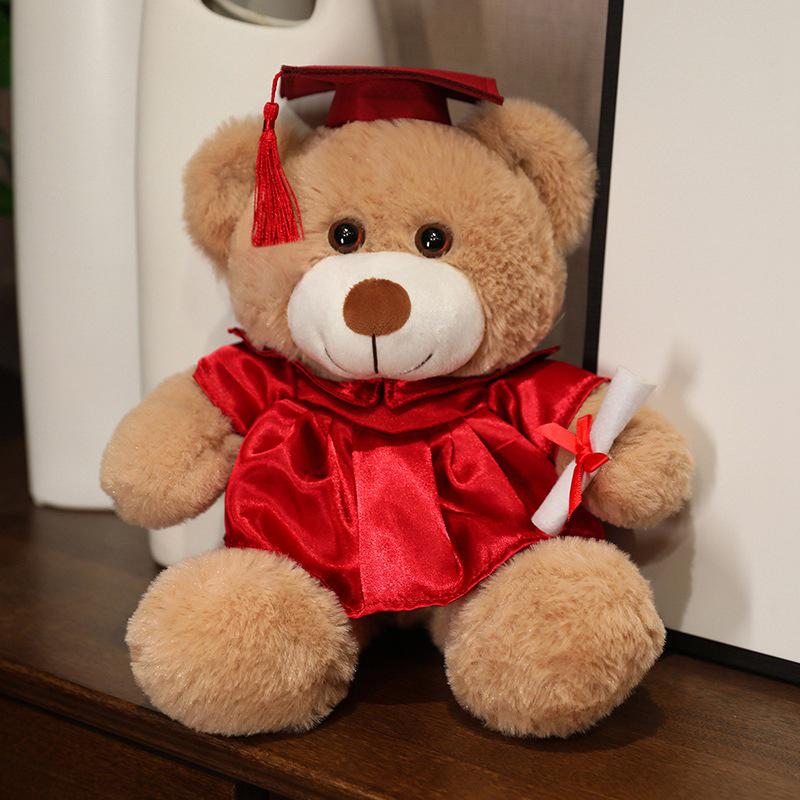 Orsacchiotto Peluche Laurea con Tocco e Logo Personalizzato