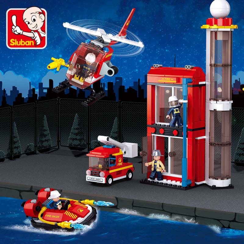 Xiao Luban 0628 Firefighting Hero Training Tower Educational Building Blocks Toy for Kids Assembly
