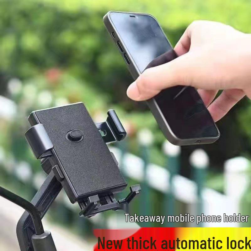 Shockproof Cross-Border Motorcycle & Bicycle Phone Holder for Food Delivery and Navigation