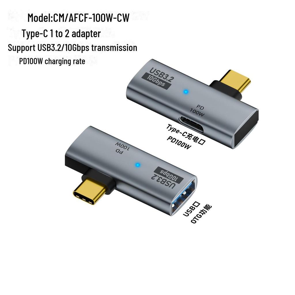 Dualer USB-C-OTG-Adapter: Unterstützt USB3.0-Erweiterung und PD100W-Laden