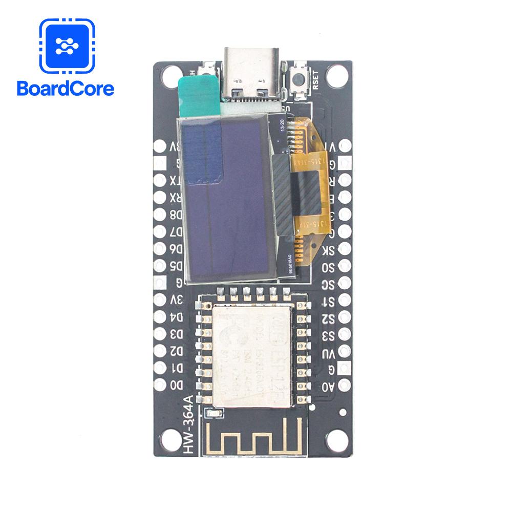ESP8266 Development Board NodeMCU With 0.96 Inch OLED Display CH340G ESP-12F WiFi Module TYPE-C USB For Arduino