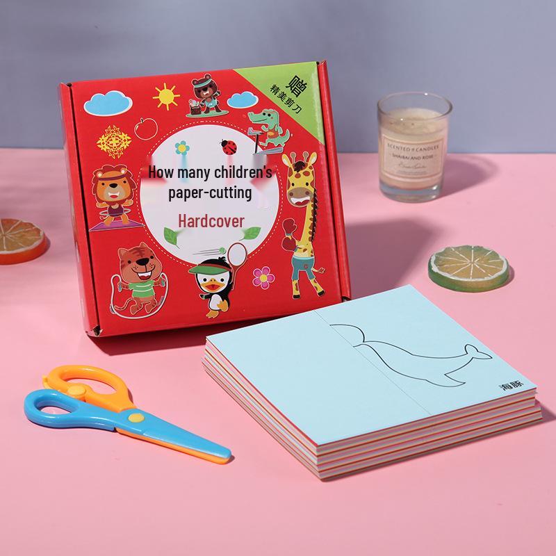 Kindergarten DIY Creative Paper Cutting & Painting Gift Box Set for Kids