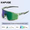 Kapvoe Color Photochromic Cycling Glasses MTB Sunglasses for Men Women Sport Speed Mountain Bike Bicycle Cycl Eyewear Goggle