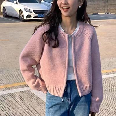 Women's Fashion Casual Fall Winter Solid Color Print Long Sleeve O-Neck Sweaters