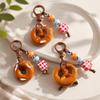 Handmade Phone CCD Hanging Rope Ins Bag Pendant Keyring Cute Simulated Bread Bagel Keychain
