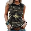 Western Aztec 3D Print Tank Top Women Geometry Vintage Streetwear Y2k Tops Oversized Vest Off Shoulder Sleeveless Girls Camisole