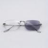 1pc Unisex Retro Rimless Metal Fashion Glasses - Pochromic Lenses  Zinc Alloy Frame