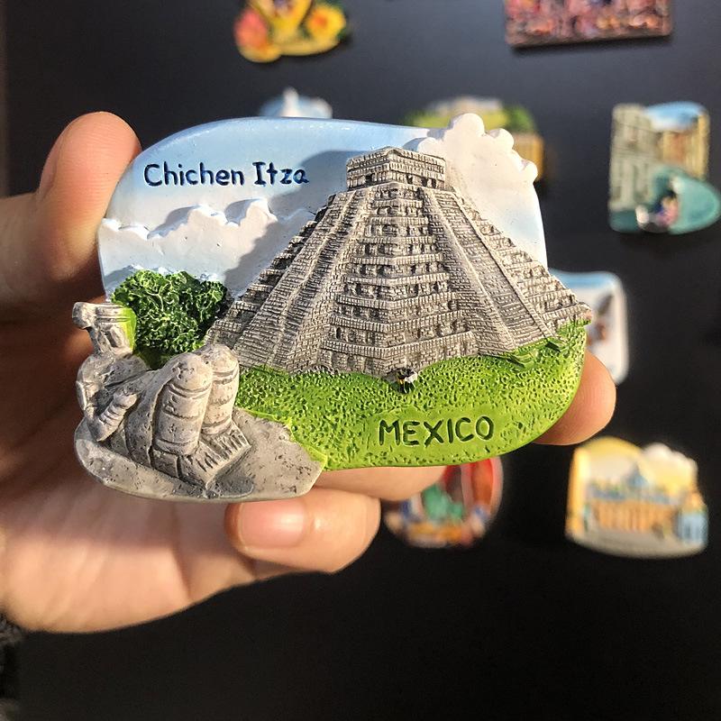 3D City Travel Souvenir Magnets: European and Global Regions
