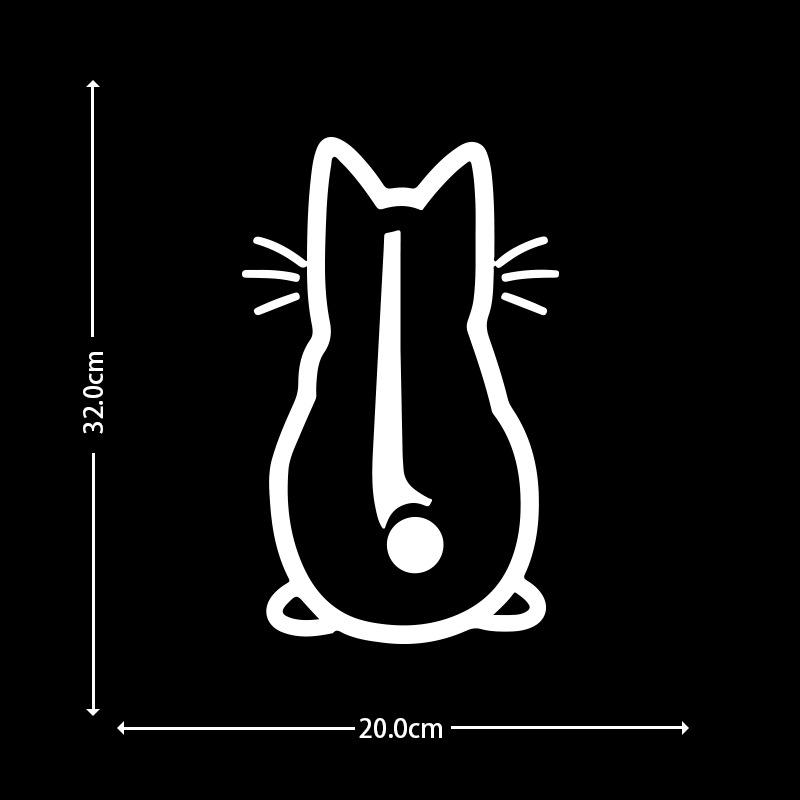 Car Interior Stickers Art Design Fun Cat Car Stickers Window Rear Glass Car Decoration  Styling Stickers and Decals