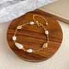 Elegant Freshwater Pearl Bracelet With 18K Gold Plated Copper Chain Baroque Geometric Design Women Handmade Jewelry