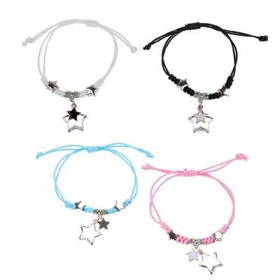 Paar Armbänder Set Stern Anhänger Armreif Trendiger Armschmuck Modeschmuck