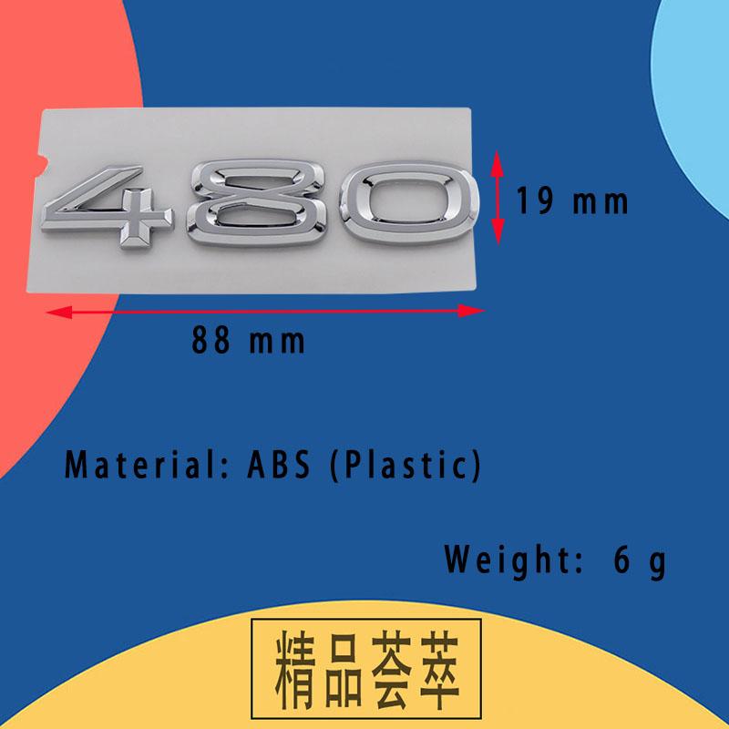 3D Premium ABS 480 for Car Fender Trunk Rear Bonnet Decal Emblem Badge Sticker