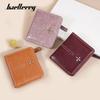 Baellerry Women's Fashion Short Wallet - Multi-Card Slot, Two-Fold, Zipper Coin Purse