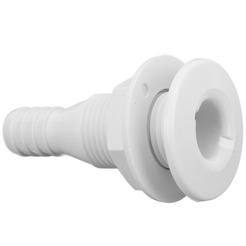 5 8in Thru Hull Fitting Straight ABS Impact Resistance Hose Connector Accessory for Boats Marines