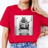 Funny Capybara Bathroom Graphic Tops for Men Women Streetwear Summer T Shirts Fashion Oversized Casual Short Sleeve Tees