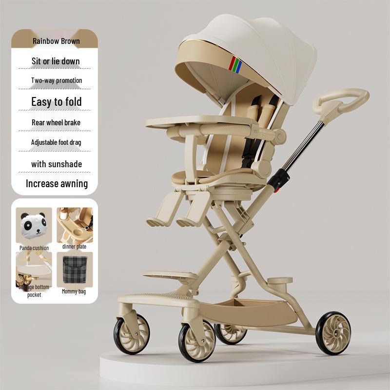 Baby Stroller: Lightweight, Reversible & Foldable Design