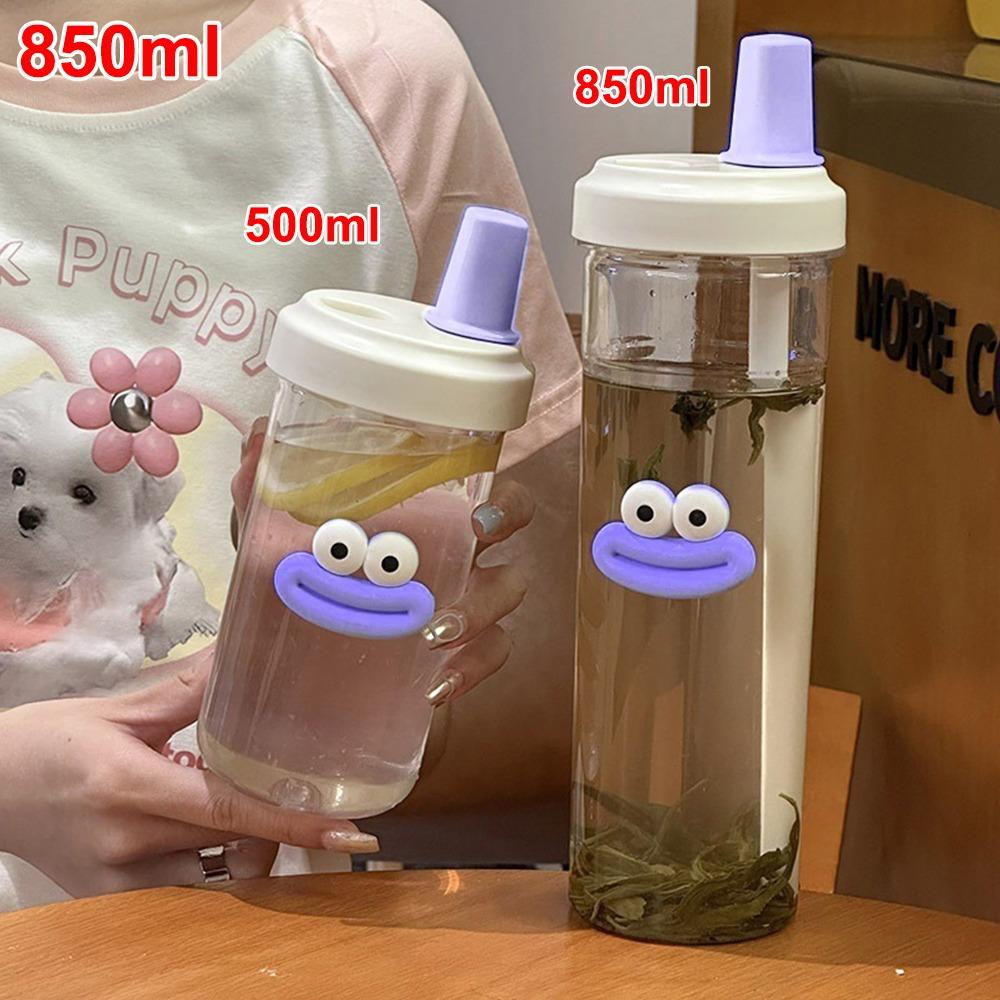 Drinkware Plastic Straw Cup Transparent Straigh Drinking Water Bottle Large Capacity Water Cup Bubble Tea Coffee