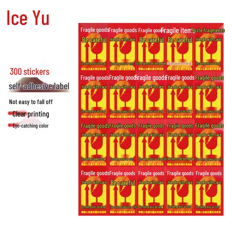 Fragile Warning Shipping Labels Self-adhesive Label