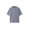 Customellow Grey Texture Half Round Neck Sweater Cwwam25422gyx