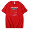 Electrician Hourly Rate Cotton Tshirt Funny Electrician Graphic T Shirts Summer Short Sleeve Tshirts Mens Print T Shirt