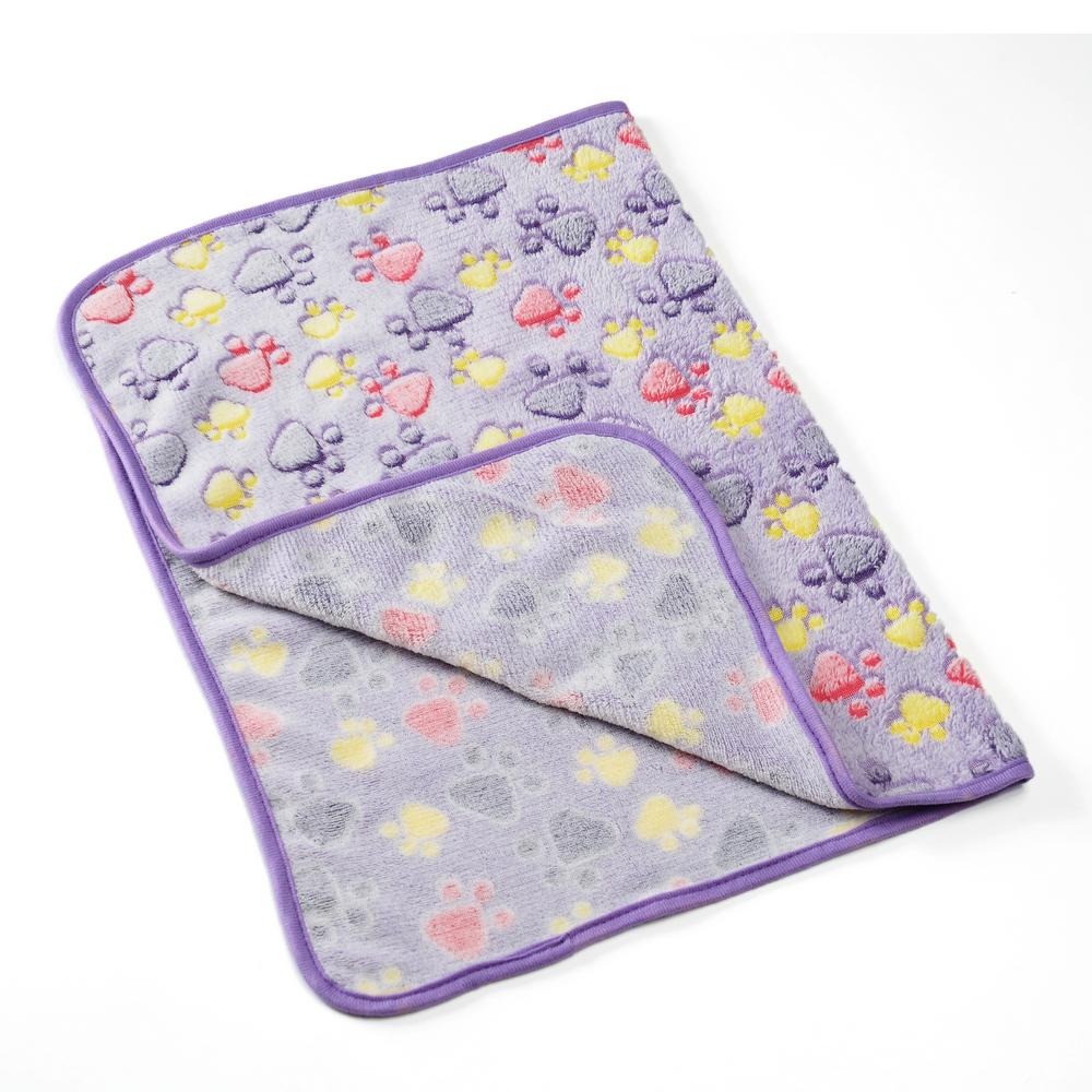 Paw Print Dog Blanket For Small Large Dogs Cats Warm Travel Car Blankets Home Sofa Bed Mat French Bulldog Chihuahua Pet Mattress
