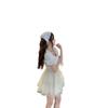 Summer 2026 fairy skirt bow jacquard organza fairy feeling dress princess puffy short skirt