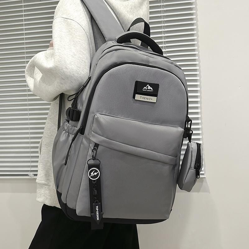 Schoolbag new Korean version college student couple schoolbag large capacity lightweight versatile travel backpack fashionable atmosphere