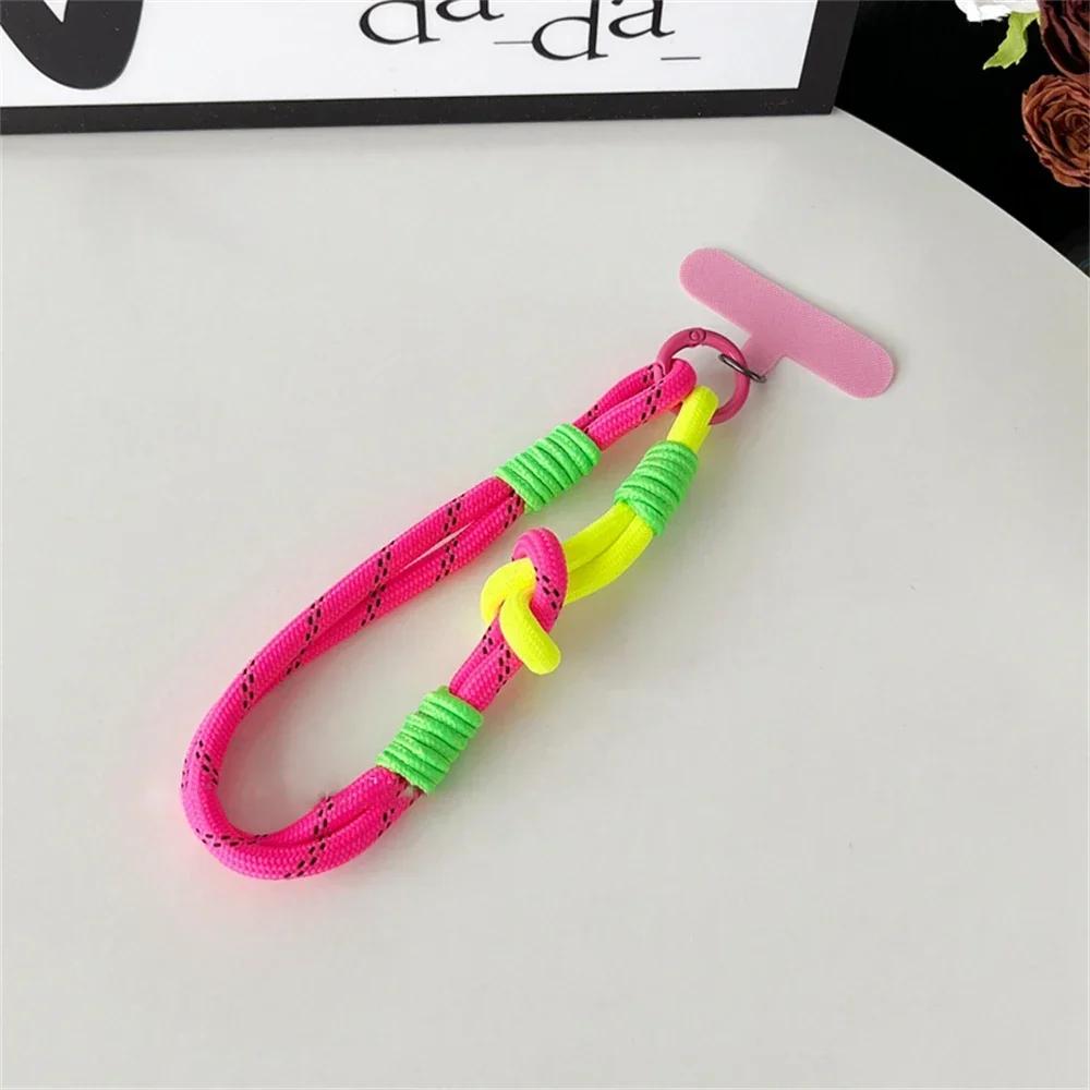 Laccetto Corto da Polso per Cellulare, Cinturino, Decorazione Carina, Portatile, Corda Intrecciata, Ciondolo Anti-perdita per Tutte le Cover del Telefono